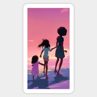 Little Black Girls at Play Sticker